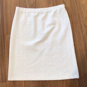 J. McLaughlin - White Cable Skirt - S